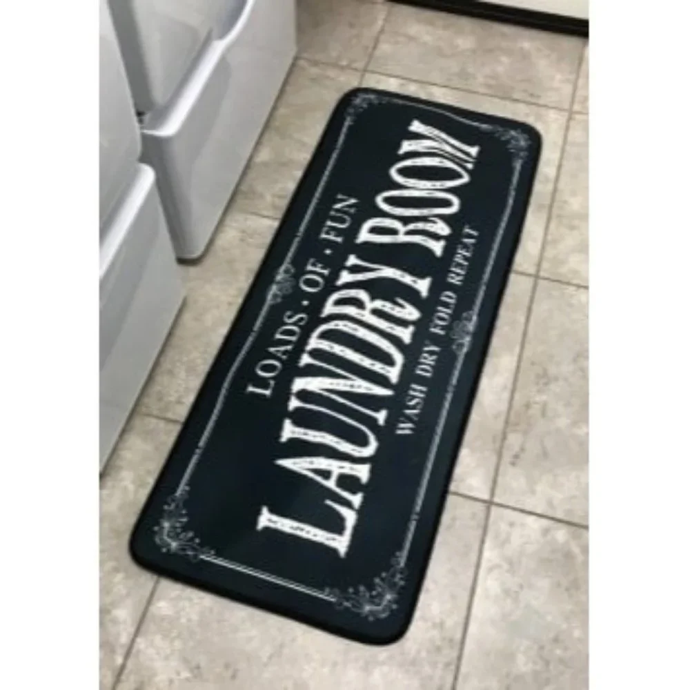 New Non Slip Laundry Runner Rug - Farmhouse Kitchen Floor Mat for Mudroom